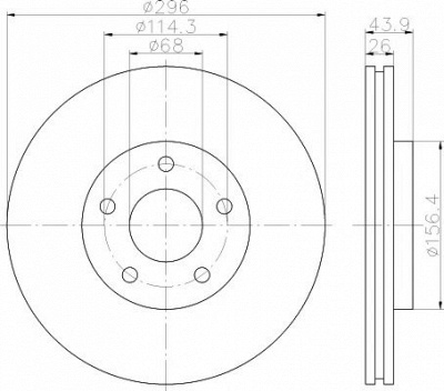 HELLA PAGID 8dd355114601 -  Тормозной диск